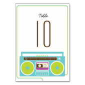 Retro Boombox Indie Mixtape Bruiloft Blauw / Limoe Kaart (Achterkant)