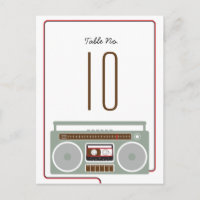 Retro Boombox Indie Mixtape Bruiloft Rood / Zwart