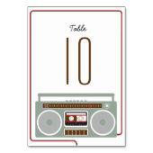 Retro Boombox Indie Mixtape Bruiloft Rood / Zwart Kaart (Achterkant)