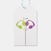 Retro Boombox Indie Mixtape Wedding Paarse Limoen Cadeaulabel (Achterkant)