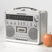 Retro Boombox Lunchbox met Naam (In situ)