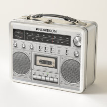 Retro Boombox Lunchbox met Naam