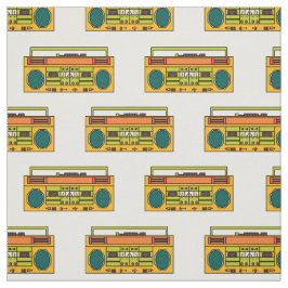 retro boombox patroon stof
