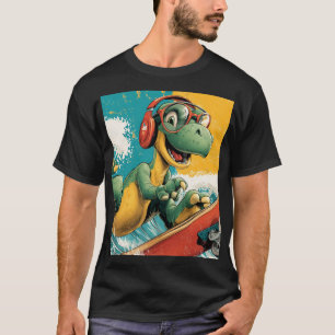 Retro Boombox Robot met Hoofdtelefoon T-shirt