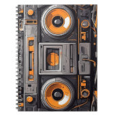 Retro Boombox Sketchbook Vibes Notitieboek (Voorkant)