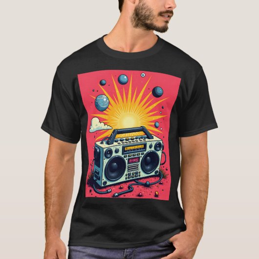 Retro Boombox T-shirt (Voorkant)
