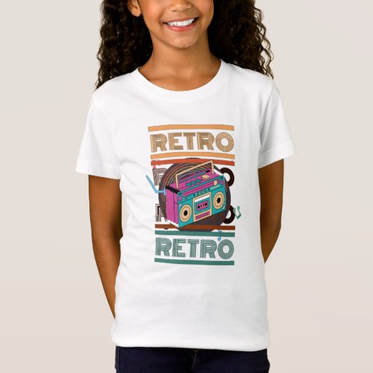 Retro-boombox van 80 t-shirt (Voorkant)