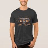 Retro Boombox Vibes Tri-Blend Shirt (Voorkant)