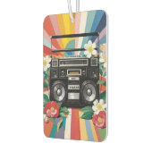 Retro Boombox With Rainbows And Flowers Luchtverfrisser (Links)
