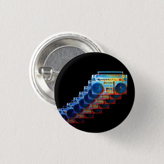 Retro Boomboxes Button (Voorkant /achterkant)