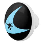 Retro Boomerang Keramische Knop (Rechts)