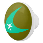 Retro Boomerang Keramische Knop (Rechts)