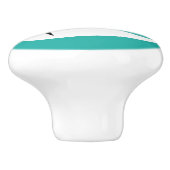 Retro Boomerang Keramische Knop (Zijkant)