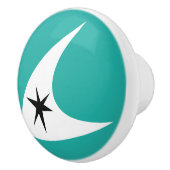 Retro Boomerang Keramische Knop (Rechts)