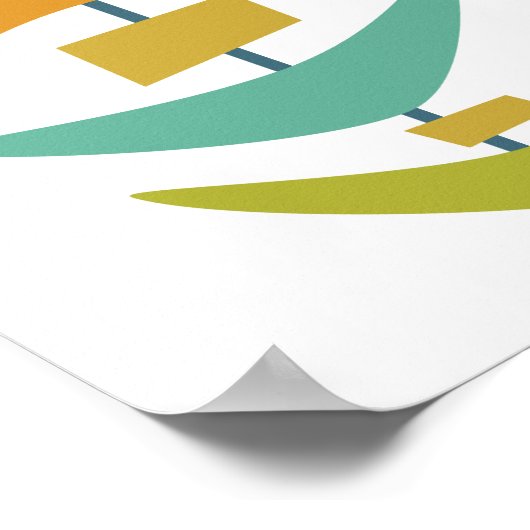 Retro Boomerang Mid Century Modern Style Poster (Hoek)