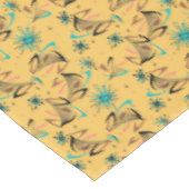 Retro  Boomerang Sputnik Yellow Black Tafelkleed (Gekanteld)