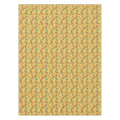 Retro  Boomerang Sputnik Yellow Black Tafelkleed (Voorkant)