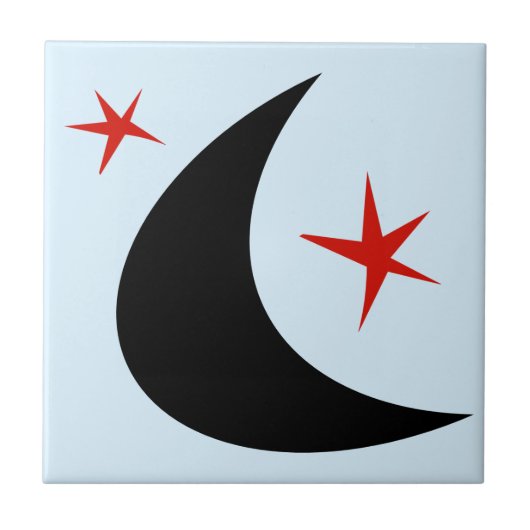 Retro Boomerang Tegeltje (Voorkant)