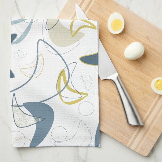 Retro Boomerang! Theedoek (Quarter Fold)