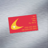 Retro Boomerang Visitekaartje Magneet (Voorbeeld)