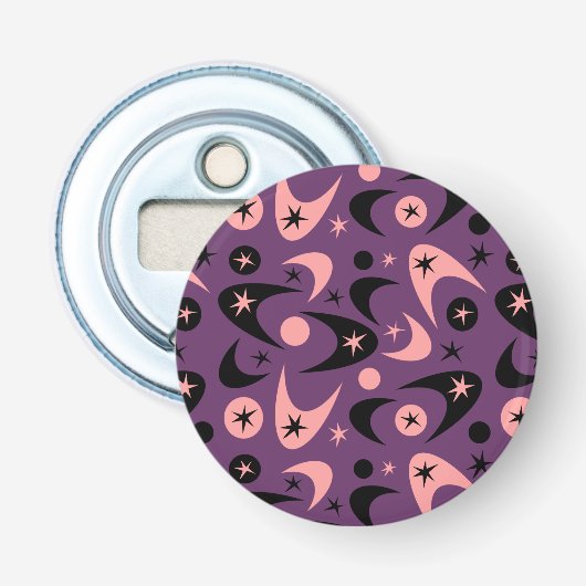 Retro Boomerangs Button Flesopener (Voorkant)