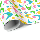 Retro Boomerangs Cadeaupapier (Rol Hoek)