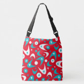 Retro Boomerangs Crossbody Tas (Voorkant)