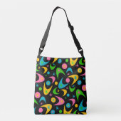 Retro Boomerangs Crossbody Tas (Achterkant)