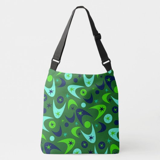 Retro Boomerangs Crossbody Tas (Voorkant)