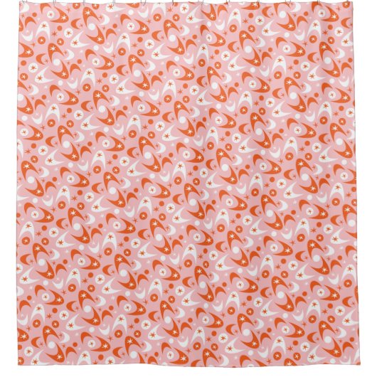 Retro Boomerangs Douchegordijn (Voorkant)