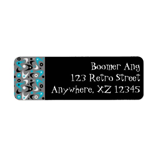 Retro Boomerangs Etiket (Voorkant)