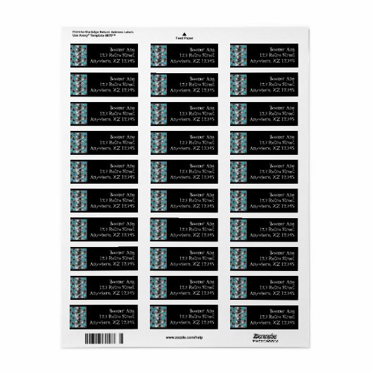 Retro Boomerangs Etiket (Full Sheet)