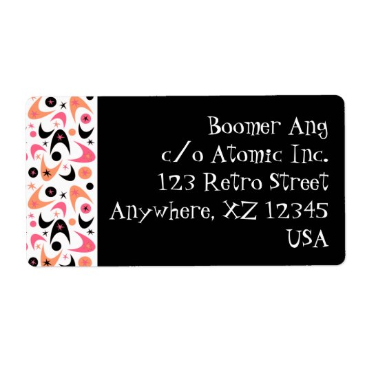 Retro Boomerangs Etiket (Voorkant)