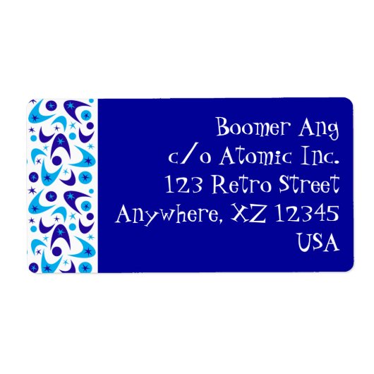 Retro Boomerangs Etiket (Voorkant)