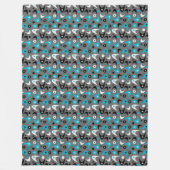 Retro Boomerangs Fleece Deken (Voorkant)