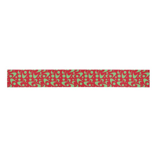 Retro Boomerangs Grosgrain Lint (Voorkant)
