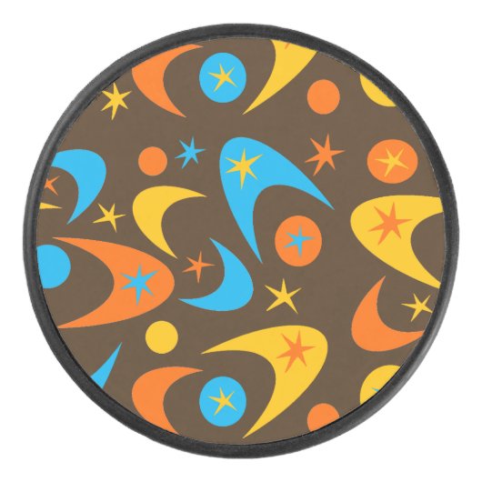 Retro Boomerangs Hockey Puck (Voorkant)