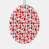 Retro Boomerangs Keramisch Ornament (Rechts)