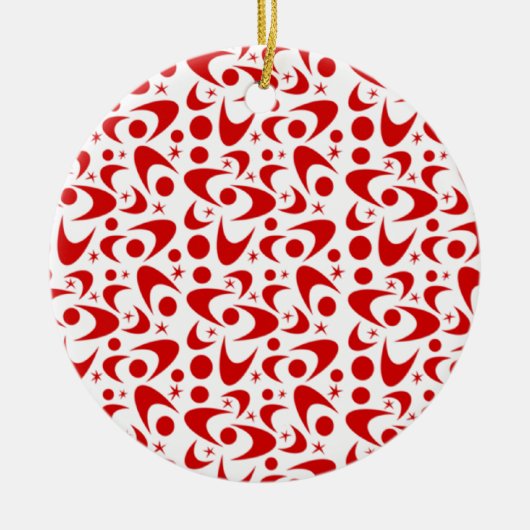 Retro Boomerangs Keramisch Ornament (Voorkant)