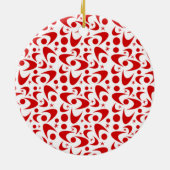 Retro Boomerangs Keramisch Ornament (Achterkant)