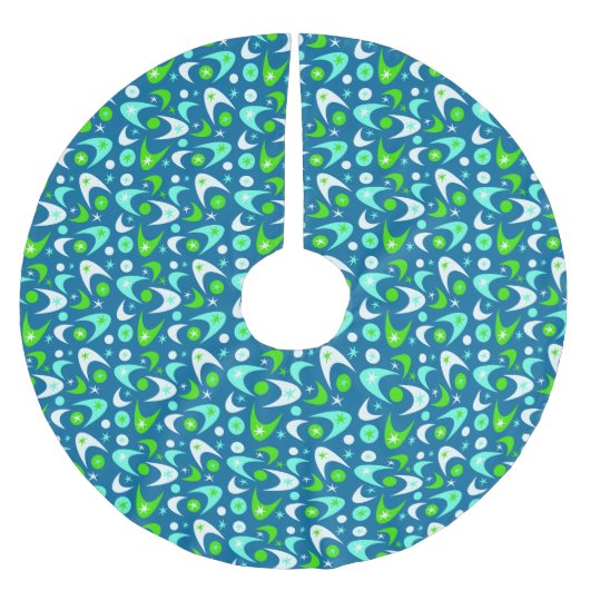 Retro Boomerangs Kerstboom Rok (Voorkant)