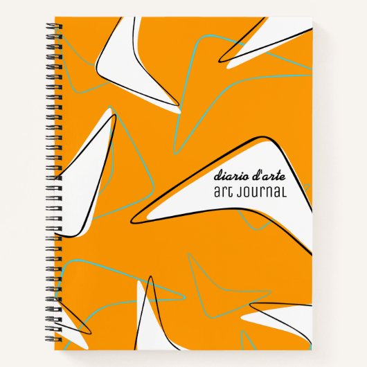 Retro Boomerangs Notitieboek (Voorkant)