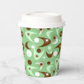 Retro Boomerangs papierbekertjes Papieren Bekers (Links)