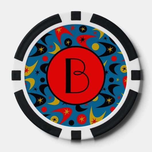 Retro Boomerangs Pokerchips (Voorkant)