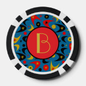 Retro Boomerangs Pokerchips (Achterkant)