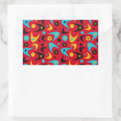 Retro Boomerangs Rechthoekige Sticker (Tas)