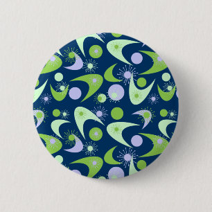 Retro Boomerangs Ronde Button 5,7 Cm
