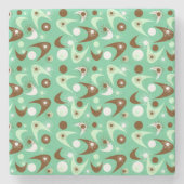 Retro Boomerangs Stenen Onderzetter (Voorkant)