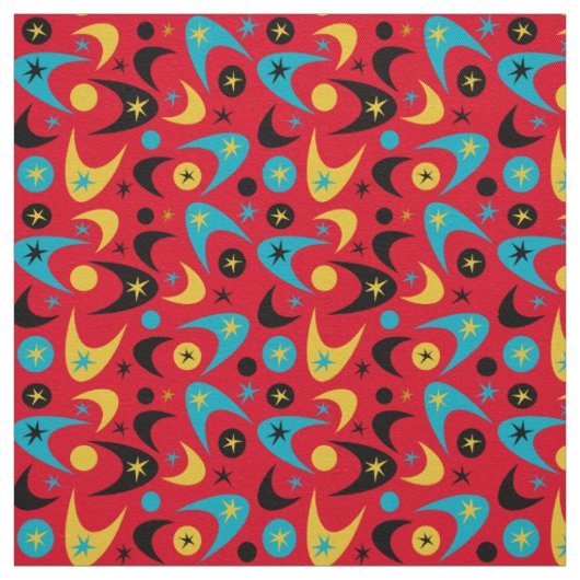 Retro Boomerangs Stof (Swatch)
