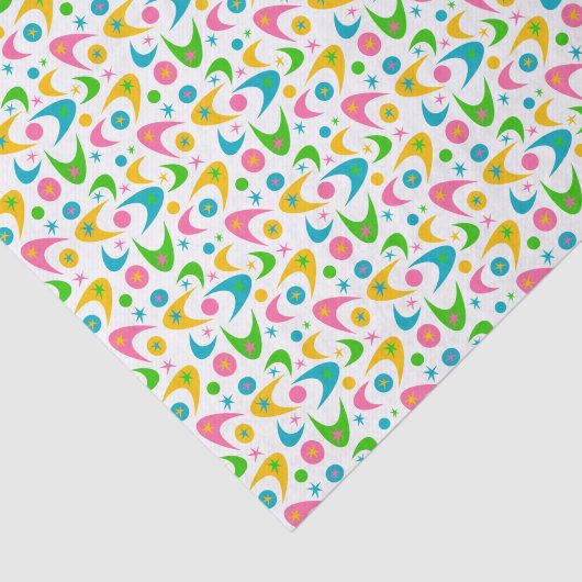 Retro Boomerangs Tissuepapier (Detail)